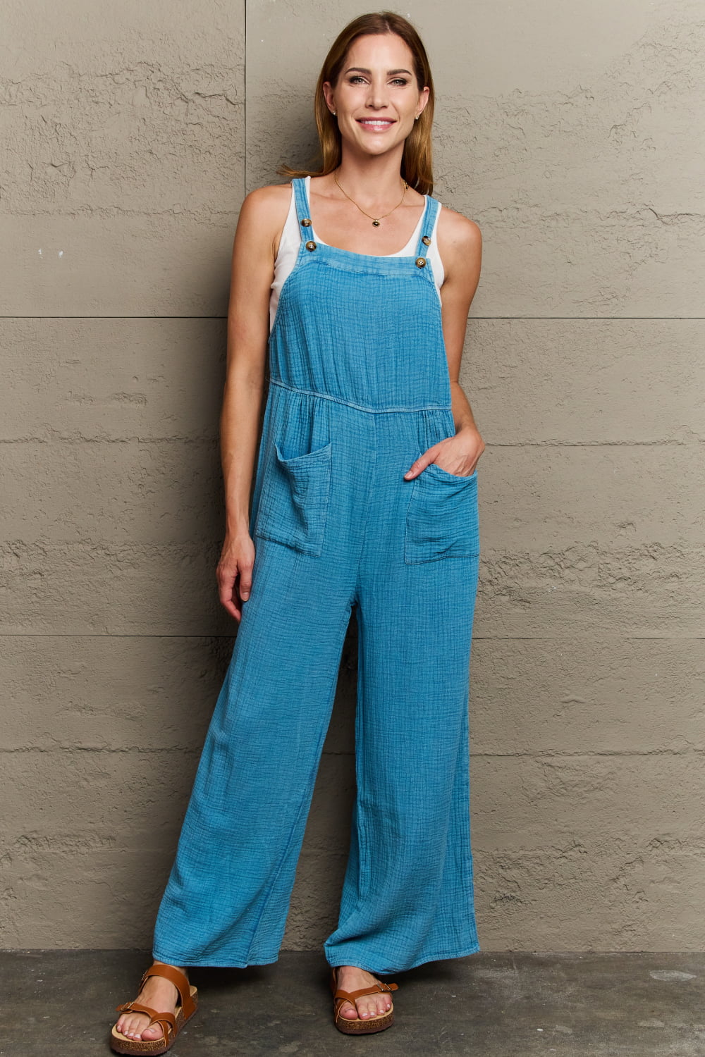 Mineral Wash Gauze Overalls