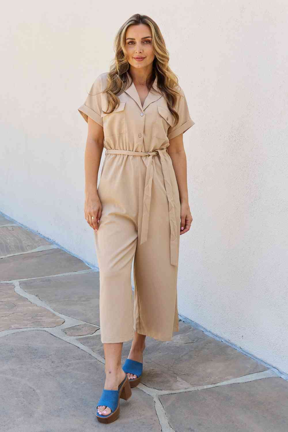 Full Size Solid Jumpsuit